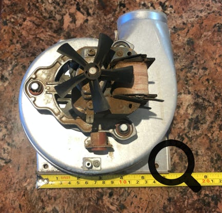 Suprima fan showing how to measure backplate width.